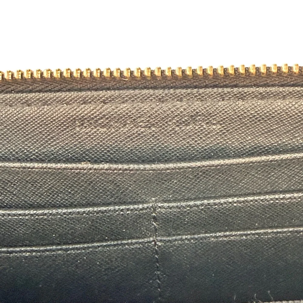 Michael Kors Wallet Womens Black Saffiano Leather Zip Around Jet Set Minimalist